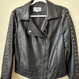 BB Dakota Black Studded Leather Jacket